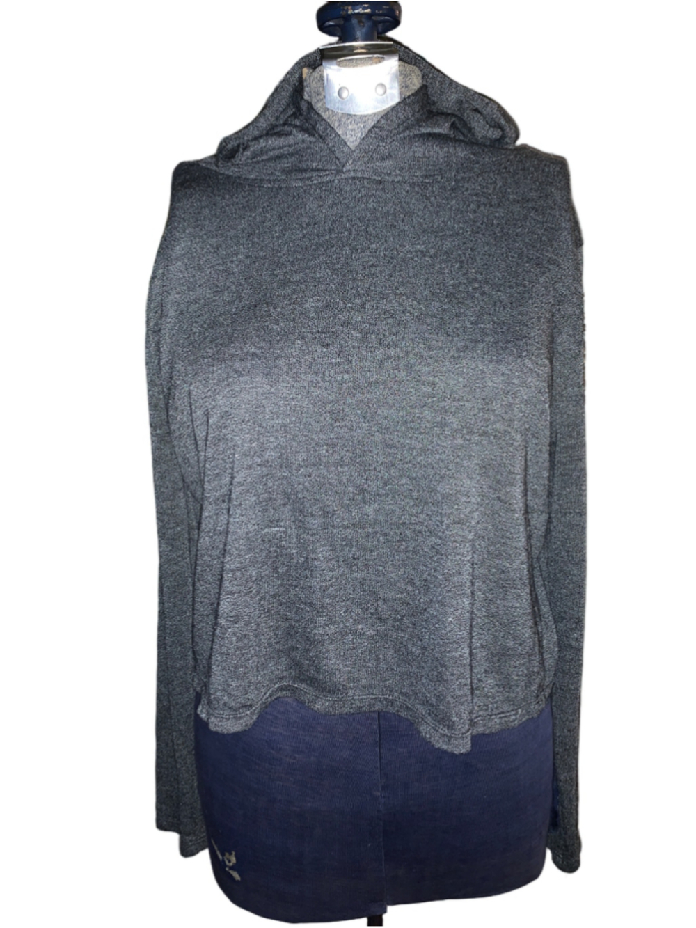 Women's Cotton:On Grey Long Sleeve Hoodie Size L